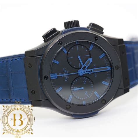 hublot classic fusion chronograph all black blue|hublot classic fusion chronograph 42mm.